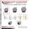 Service Caster 2 Inch MRI Safe Caster with Brake, 12mm Threaded Stem SCC-TS02S50-TPR-GRY-B-M12X22-MRI - alternate 2